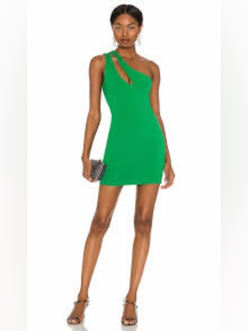 superdown One-Shoulder Emerald Green Bodycon Dress final price